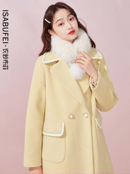 women's wool & blends winter 2021 style suit collar temperament coat women mid-length korean loose woolen, Black
women's wool & blends winter 2021 style suit collar temperament coat women mid-length korean loose woolen, Black