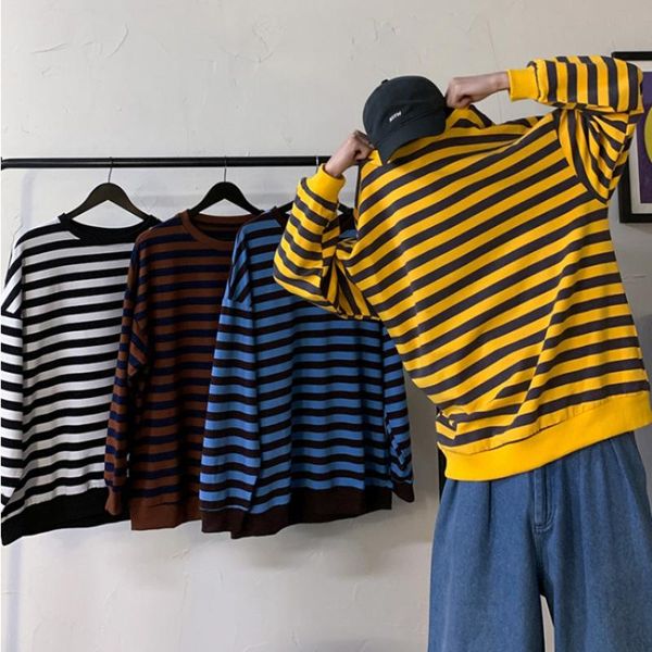 men's hoodies & sweatshirts men no hat plus size s-3xl casual striped fashion all-match harajuku loose students korean style clothing c, Black
men's hoodies & sweatshirts men no hat plus size s-3xl casual striped fashion all-match harajuku loose students korean style clothing c, Black