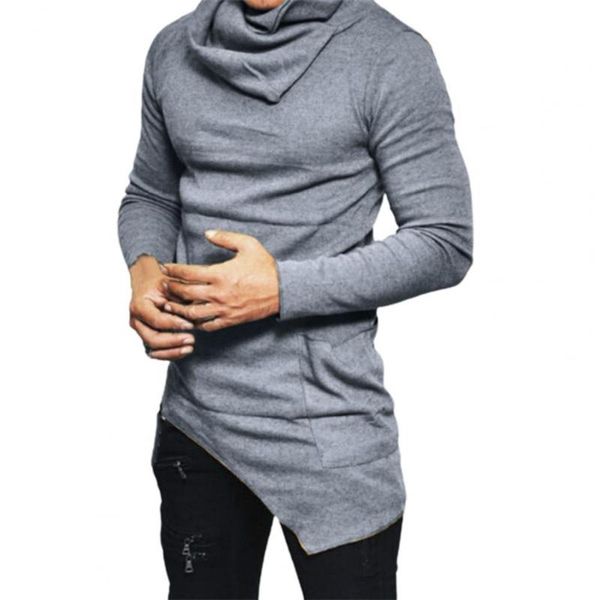men's hoodies & sweatshirts unbalance hem pocket long sleeve sweatshirt for men clothing autumn pile-up collar hoodie, Black
men's hoodies & sweatshirts unbalance hem pocket long sleeve sweatshirt for men clothing autumn pile-up collar hoodie, Black