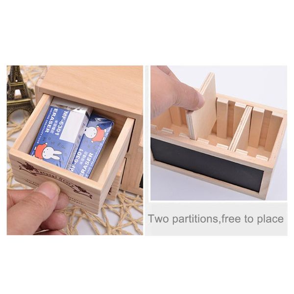 pencil bags wooden deskstorage box cosmetics sundries organization stationery pen holder with blackboard drawer organizer
pencil bags wooden deskstorage box cosmetics sundries organization stationery pen holder with blackboard drawer organizer