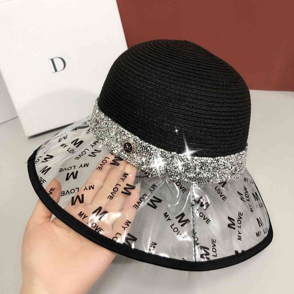 designer transparent pvc straw splicing fisherman's hat for summer outing, Blue;gray
designer transparent pvc straw splicing fisherman's hat for summer outing, Blue;gray