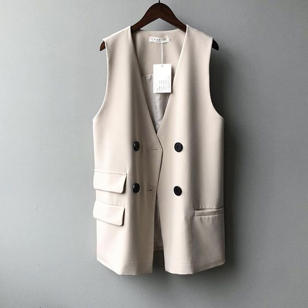 women's vests 2021 spring autumn vest for women solid singel breasted sleeveless jacket waistcoat stand collar long female, Black;white
women's vests 2021 spring autumn vest for women solid singel breasted sleeveless jacket waistcoat stand collar long female, Black;white