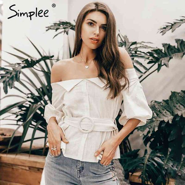 off shoulder buttons women shirt summer lantern sleeve sashes cotton female casual vintage and blouse 210414, White
off shoulder buttons women shirt summer lantern sleeve sashes cotton female casual vintage and blouse 210414, White