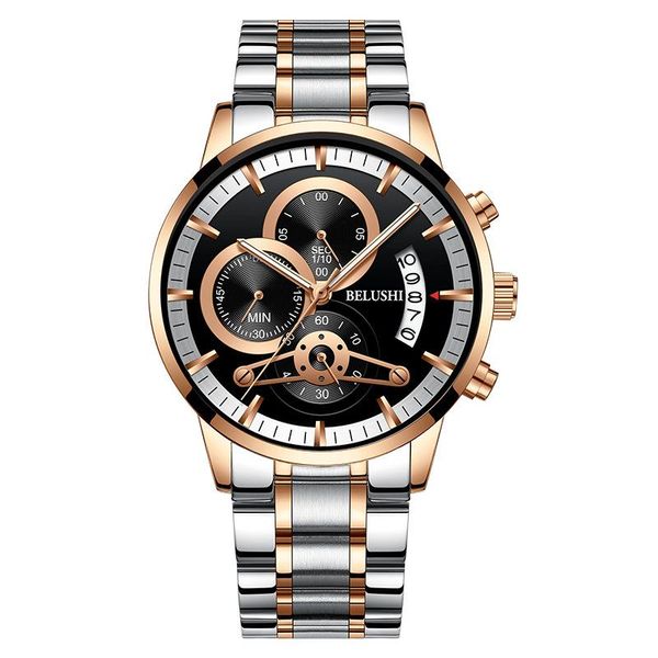 wristwatches watches for men stainless steel wrist watch man clock fashion chronograph wristwatch luminous relogio masculin, Slivery;brown
wristwatches watches for men stainless steel wrist watch man clock fashion chronograph wristwatch luminous relogio masculin, Slivery;brown