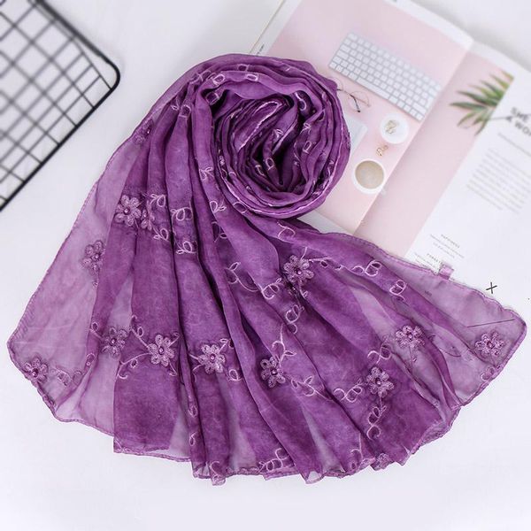 scarves fashion embroidery beads scarf women solid color shawls shimmer soft silk wrap headband islamic muslim hijabs, Blue;gray
scarves fashion embroidery beads scarf women solid color shawls shimmer soft silk wrap headband islamic muslim hijabs, Blue;gray