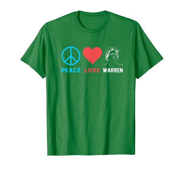 Peace Love Warren 2020 President Campaign For America TShirt, Mainly pictures