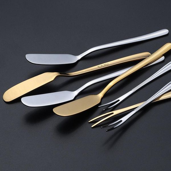 dinnerware sets western style butter jam spatula 304 stainless steel cream dessert small fork simple fruit tableware
dinnerware sets western style butter jam spatula 304 stainless steel cream dessert small fork simple fruit tableware