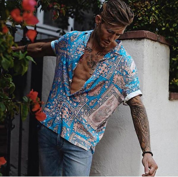 est mman's streetwear summer spring men's clothing hawaiian casual beach print short sleeve shirt shirts, White;black
est mman's streetwear summer spring men's clothing hawaiian casual beach print short sleeve shirt shirts, White;black
