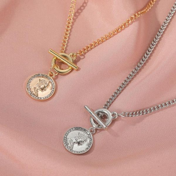 pendant necklaces couple pendants coin for women vintage metal round ot buckle clavicle chain necklace female jewelry collares mujer, Silver
pendant necklaces couple pendants coin for women vintage metal round ot buckle clavicle chain necklace female jewelry collares mujer, Silver