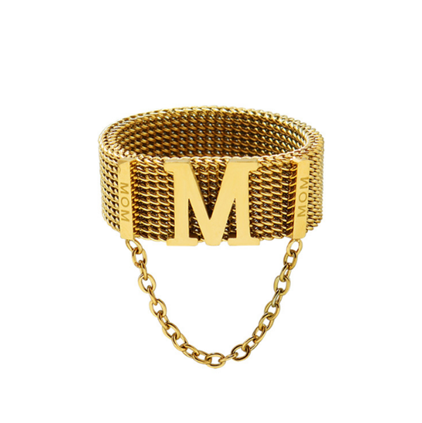 wedding rings 316l stainless steel letter m chain ring female titanium does not fade simple design sense index finger no, Slivery;golden
wedding rings 316l stainless steel letter m chain ring female titanium does not fade simple design sense index finger no, Slivery;golden