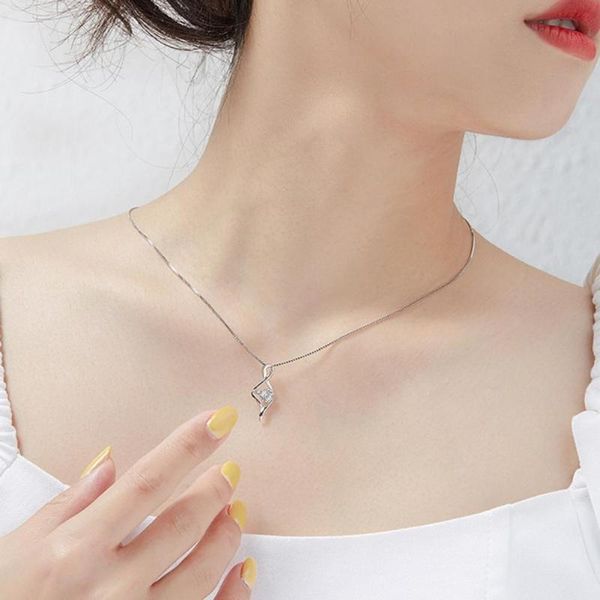 chains silverhoo classic simple women necklace twisted pendant cubic zirconia jewelry hollow out long lasting clavicle chain wedding, Silver
chains silverhoo classic simple women necklace twisted pendant cubic zirconia jewelry hollow out long lasting clavicle chain wedding, Silver