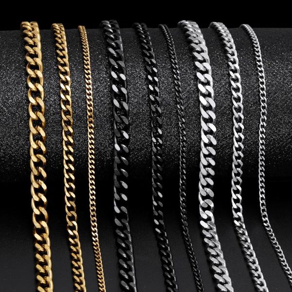 chains cuban link chain necklace for men women basic punk jewelry gold black steel color male chokers collar gifts, Silver
chains cuban link chain necklace for men women basic punk jewelry gold black steel color male chokers collar gifts, Silver