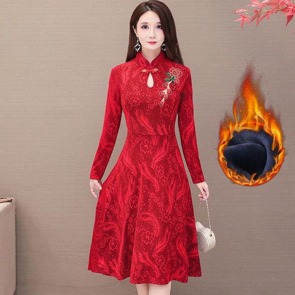 casual dresses women dress 2021 middle-aged mother autumn winter thicken female fashion long sleeve plus size c620, Black;gray
casual dresses women dress 2021 middle-aged mother autumn winter thicken female fashion long sleeve plus size c620, Black;gray