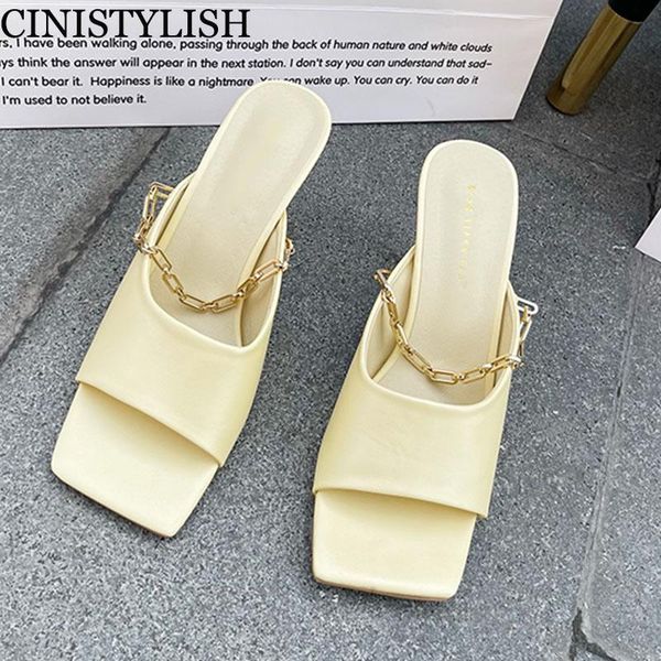 leather women metal chain decoration slippers fashion summer sandals stiletto heels cozy soft flip-flops shoes, Black
leather women metal chain decoration slippers fashion summer sandals stiletto heels cozy soft flip-flops shoes, Black