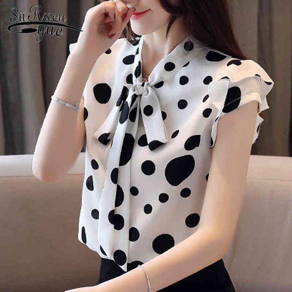 summer fashion sweet flounced sleeve polka dot chiffon lady's shirt short elegant bow slim blouse women 8977 50 210427, White
summer fashion sweet flounced sleeve polka dot chiffon lady's shirt short elegant bow slim blouse women 8977 50 210427, White
