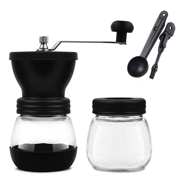 manual coffee grinder with adjustable ceramic burr,hand glass seal pot and 2 in 1 spoon brush grinders
manual coffee grinder with adjustable ceramic burr,hand glass seal pot and 2 in 1 spoon brush grinders