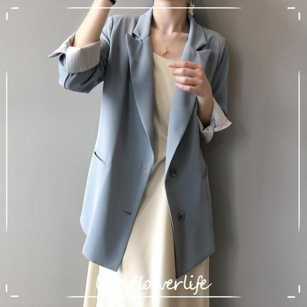 women's jackets cozok color contrast 7 / 4 sleeve suit for women 2021 spring and summer korean style loose thin coat 2976, Black;brown
women's jackets cozok color contrast 7 / 4 sleeve suit for women 2021 spring and summer korean style loose thin coat 2976, Black;brown