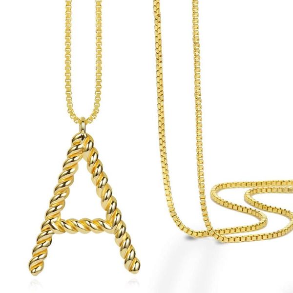 chains twisted letter necklace for women men custom capital a-z pendant gold chain initial personalized jewerly choker, Silver
chains twisted letter necklace for women men custom capital a-z pendant gold chain initial personalized jewerly choker, Silver