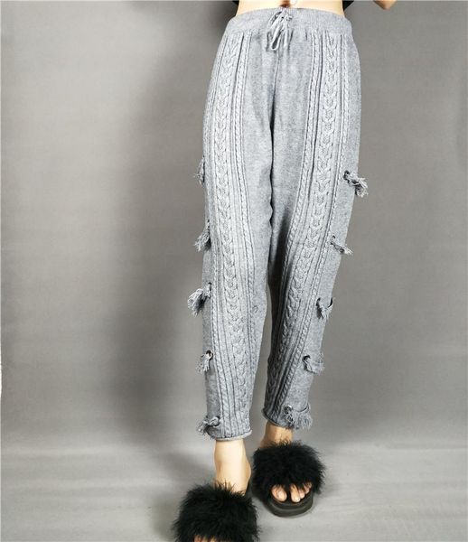 women's pants & capris women casual harem winter thicken drawstring knitted autumn twisted sweater trousers, Black;white
women's pants & capris women casual harem winter thicken drawstring knitted autumn twisted sweater trousers, Black;white