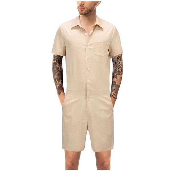 colors mens summer shorts button short-sleeved plus size zipper jumpsuit with pocket male one piece costumes romper men's, White;black
colors mens summer shorts button short-sleeved plus size zipper jumpsuit with pocket male one piece costumes romper men's, White;black