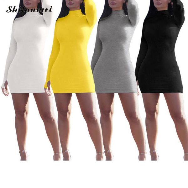 casual dresses 2021 autumn bodycon yellow dress turtleneck solid mini fashion sheath clubwear female long sleeve bandage, Black;gray
casual dresses 2021 autumn bodycon yellow dress turtleneck solid mini fashion sheath clubwear female long sleeve bandage, Black;gray