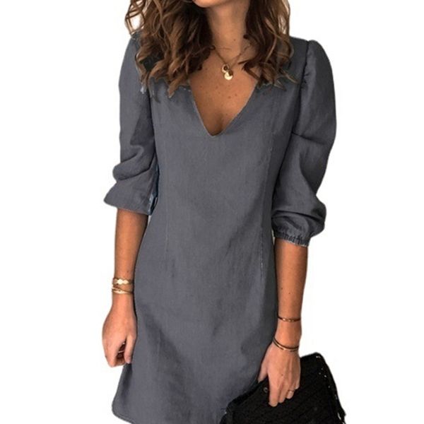 factoryajod loose sleeve new short solid casual color v-neck cotton linen dress for women in spring and summer of 2021, White;black
factoryajod loose sleeve new short solid casual color v-neck cotton linen dress for women in spring and summer of 2021, White;black