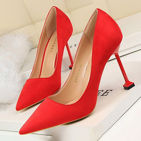 bigtree shoes fashion woman pumps suede high heels shoes women office shoes stiletto ladies pointed toe women heels 9.5 cm, Black
bigtree shoes fashion woman pumps suede high heels shoes women office shoes stiletto ladies pointed toe women heels 9.5 cm, Black