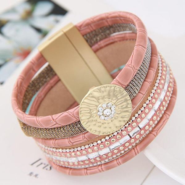 luxury magnetic buckle bracelet&bangles for women leather bracelets charm friendship clasps bracelet bt210015, Golden;silver
luxury magnetic buckle bracelet&bangles for women leather bracelets charm friendship clasps bracelet bt210015, Golden;silver