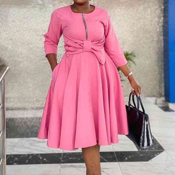 long sleeve zipper front sweet midi dress elegant office ladies work dresses 210521, Black;gray
long sleeve zipper front sweet midi dress elegant office ladies work dresses 210521, Black;gray