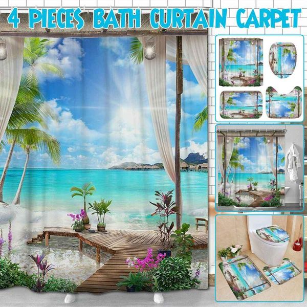 bay sea printing shower curtain set waterproof bath mat toilet lid cover non-slip rug carpet home bathroom decor curtains
bay sea printing shower curtain set waterproof bath mat toilet lid cover non-slip rug carpet home bathroom decor curtains