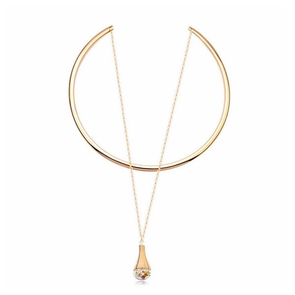 choker necklace pendant for women girl students party jewelry chain collares embellished with crystals from necklaces, Silver
choker necklace pendant for women girl students party jewelry chain collares embellished with crystals from necklaces, Silver