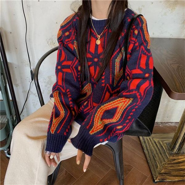 collection winter thicken vintage loose pullover sweater women casual long sleeve knitting coat female fashionable women's sweaters, White;black
collection winter thicken vintage loose pullover sweater women casual long sleeve knitting coat female fashionable women's sweaters, White;black