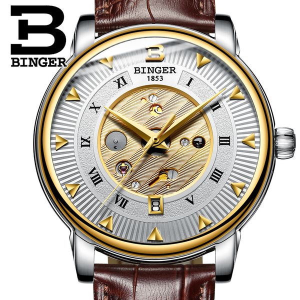 fashion mechanical watches binger brand men skeleton automatic relogio masculino casual leather gold clcok 2019, Slivery;brown
fashion mechanical watches binger brand men skeleton automatic relogio masculino casual leather gold clcok 2019, Slivery;brown