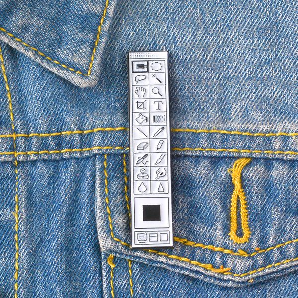 pshop toolbar enamel pin badge brooch lapel pin denim jeans shirt bag old school toolbar jewelry gift for designers friends, Blue
pshop toolbar enamel pin badge brooch lapel pin denim jeans shirt bag old school toolbar jewelry gift for designers friends, Blue