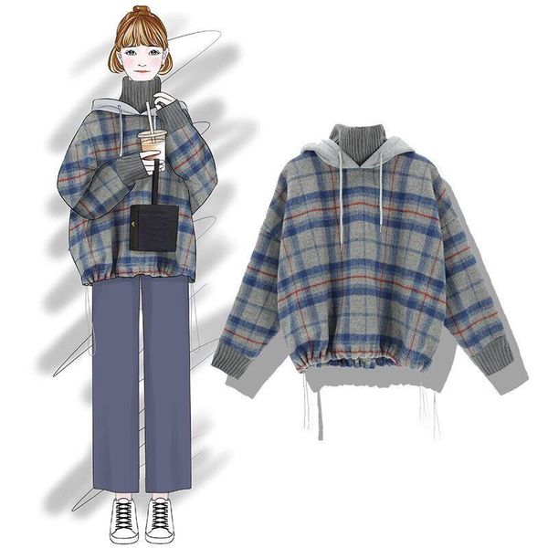 women's hoodies & sweatshirts korea version fake two-piece hoodie turtleneck oversized harajuku clothing cversized jacker winter casual, Black
women's hoodies & sweatshirts korea version fake two-piece hoodie turtleneck oversized harajuku clothing cversized jacker winter casual, Black