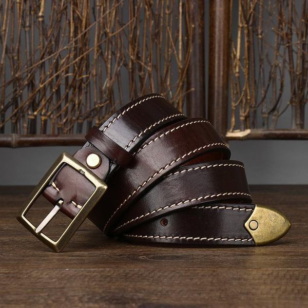 belts 3.3cm copper buckle designer belt men and women luxury real full grain thick cowhide genuine leather vintage male, Black;brown
belts 3.3cm copper buckle designer belt men and women luxury real full grain thick cowhide genuine leather vintage male, Black;brown
