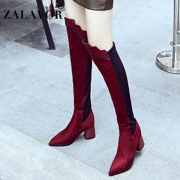 boots zalavor pointed toe over the knee for women winter warm high heels stretch footwear plus size 32-48, Black
boots zalavor pointed toe over the knee for women winter warm high heels stretch footwear plus size 32-48, Black