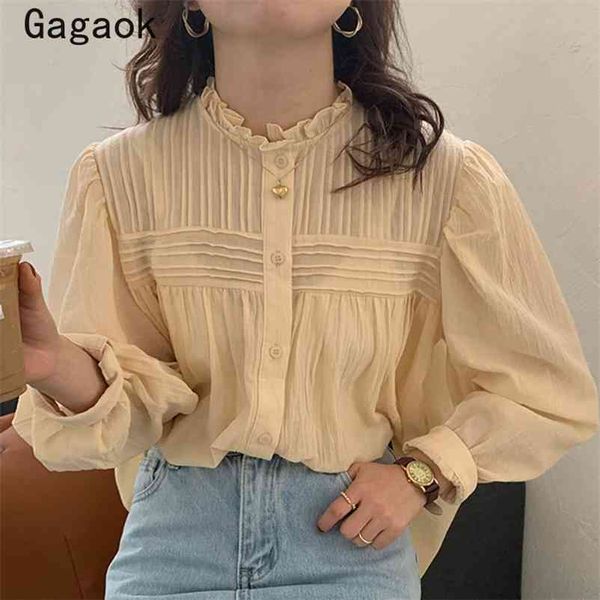 blouse women spring autumn office lady solid stand lantern sleeve elegant shirt korean fashion chic wild blouses 210531, White
blouse women spring autumn office lady solid stand lantern sleeve elegant shirt korean fashion chic wild blouses 210531, White