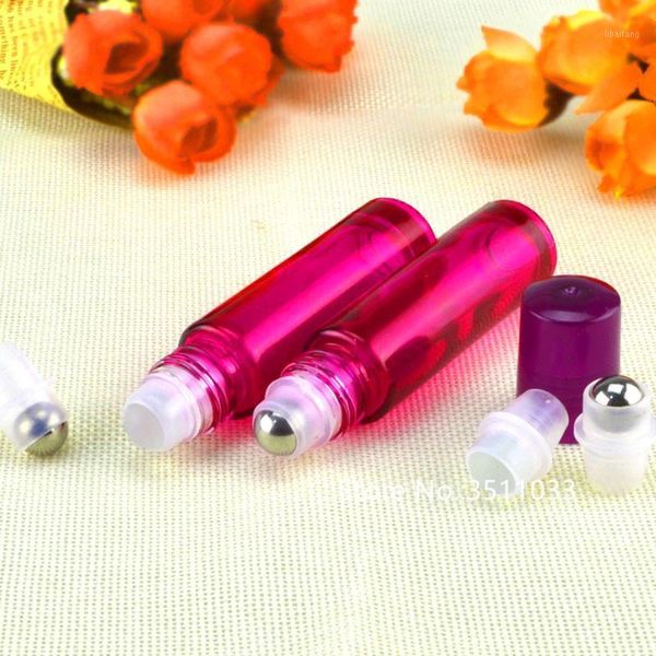 storage bottles & jars 10ml rose cosmetic glass roll on bottle empty fuchsia steel ball fragrance perfume essential oil container 20pcs 30pc
storage bottles & jars 10ml rose cosmetic glass roll on bottle empty fuchsia steel ball fragrance perfume essential oil container 20pcs 30pc