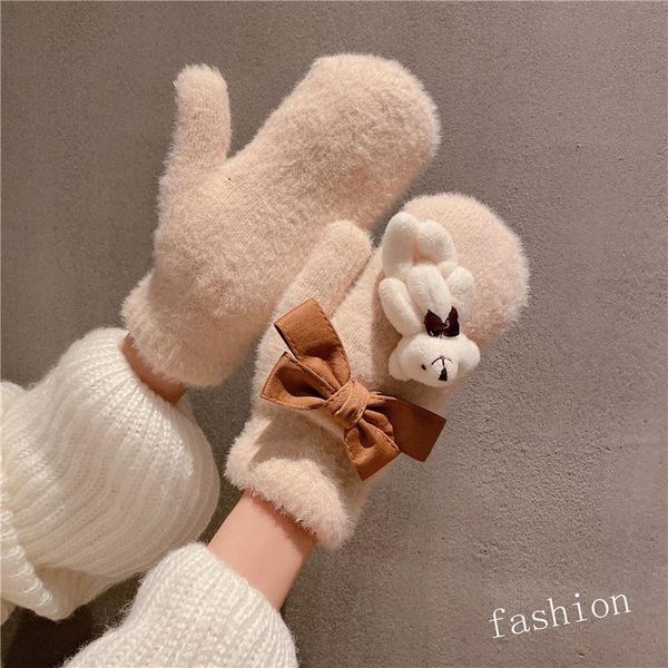 sports gloves korean winter women girls wool knitted mittens cute bear bowknot fingerless double layered warm female, Black
sports gloves korean winter women girls wool knitted mittens cute bear bowknot fingerless double layered warm female, Black