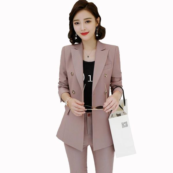 women suits 2021 elegant pink apricot autumn winter long blazers office lady fashion casual work coat pants clothes women's two piece, White
women suits 2021 elegant pink apricot autumn winter long blazers office lady fashion casual work coat pants clothes women's two piece, White