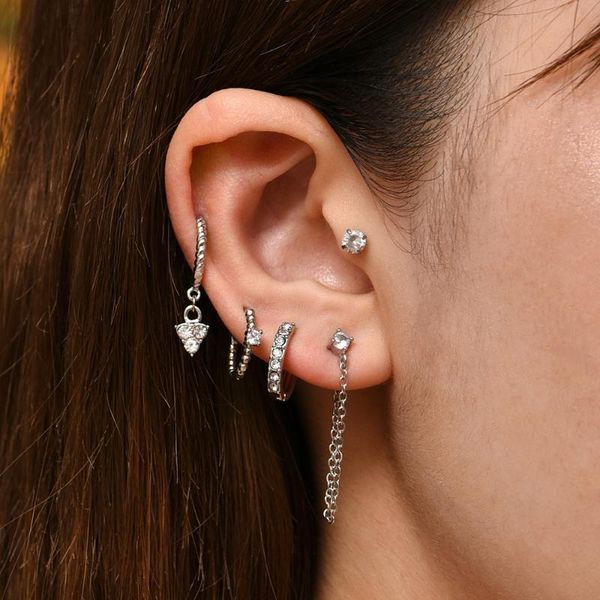 hoop & huggie gold silver color round circle twist tiny earrings set for women trendy cz ear buckle cartilage earring piercing jewelry, Golden;silver
hoop & huggie gold silver color round circle twist tiny earrings set for women trendy cz ear buckle cartilage earring piercing jewelry, Golden;silver