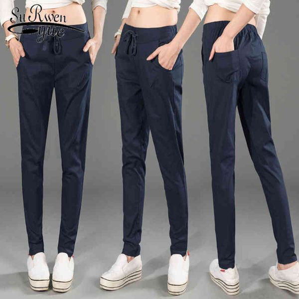 fashion women pants spring casual solid 's trousers elastic waist haren long 2750 50 210508, Black;white
fashion women pants spring casual solid 's trousers elastic waist haren long 2750 50 210508, Black;white