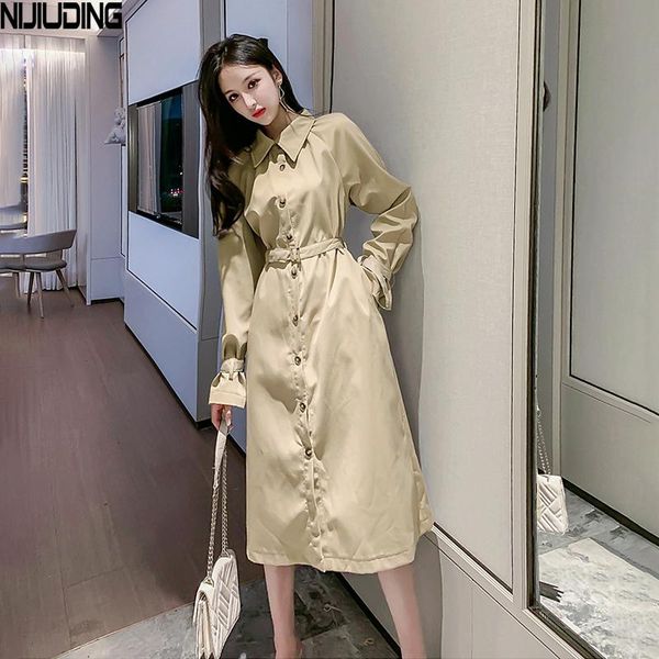 casual dresses nijiuding ladies lace up long dress autumn single breasted women office vestidos sleeve solid color, Black;gray
casual dresses nijiuding ladies lace up long dress autumn single breasted women office vestidos sleeve solid color, Black;gray