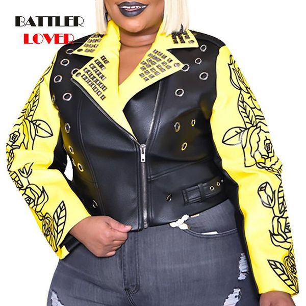women's leather & faux women jacket yellow short crop jackets and coats punk motorcycle streetwear for female autumn clothes nag6, Black
women's leather & faux women jacket yellow short crop jackets and coats punk motorcycle streetwear for female autumn clothes nag6, Black