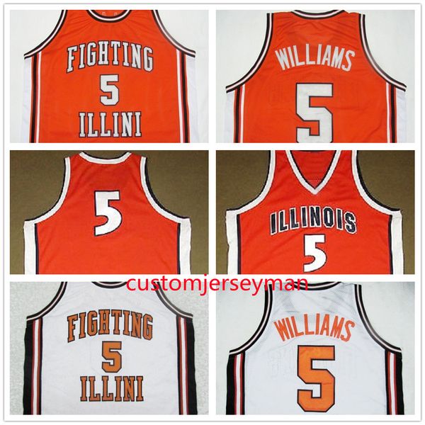college fighting illinois deron #5 williams basketball jerseys throwback mens stitched retro jersey custom made size s-5xl, Black
college fighting illinois deron #5 williams basketball jerseys throwback mens stitched retro jersey custom made size s-5xl, Black