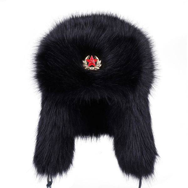 soviet badge ushanka men women faux fox fur winter snow cap vintage russian army military bomber hats earflap aviator trapper, Blue;gray
soviet badge ushanka men women faux fox fur winter snow cap vintage russian army military bomber hats earflap aviator trapper, Blue;gray