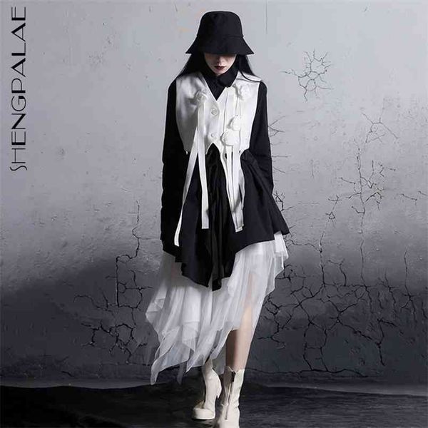 shengpllae fashion bandage shirt + irregular mesh skirt three-dimensional flower ribbon vest three piece sets for women 5b322 210427, White
shengpllae fashion bandage shirt + irregular mesh skirt three-dimensional flower ribbon vest three piece sets for women 5b322 210427, White