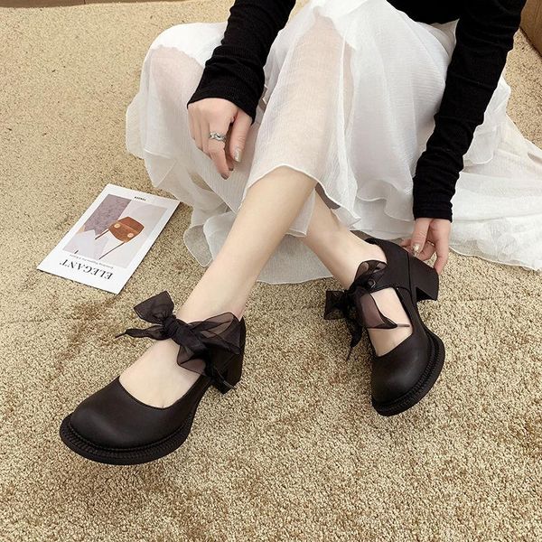 dress shoes spring retro thick high-heeled mary jane big female students college style small leather doll single, Black
dress shoes spring retro thick high-heeled mary jane big female students college style small leather doll single, Black