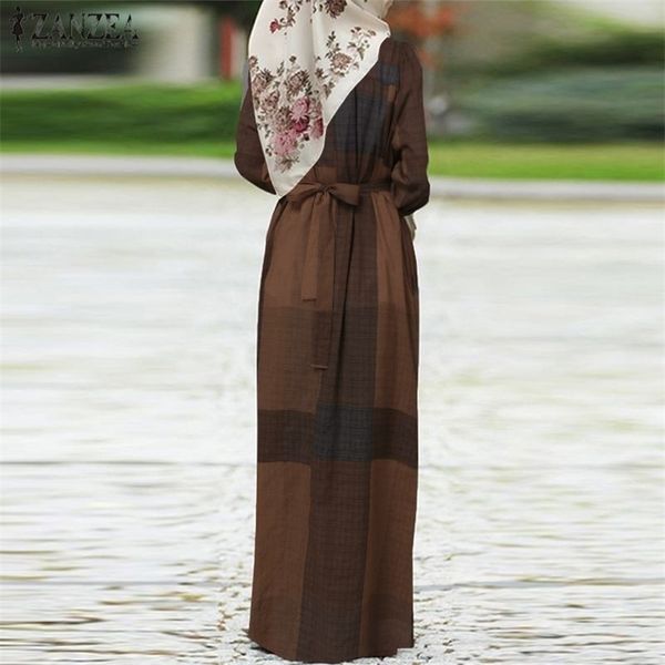 women dubai muslim islamic long zanzea autumn vinatge plaid checked pirnted puff sleeve abaya kaftan maxi dress, Black;gray
women dubai muslim islamic long zanzea autumn vinatge plaid checked pirnted puff sleeve abaya kaftan maxi dress, Black;gray